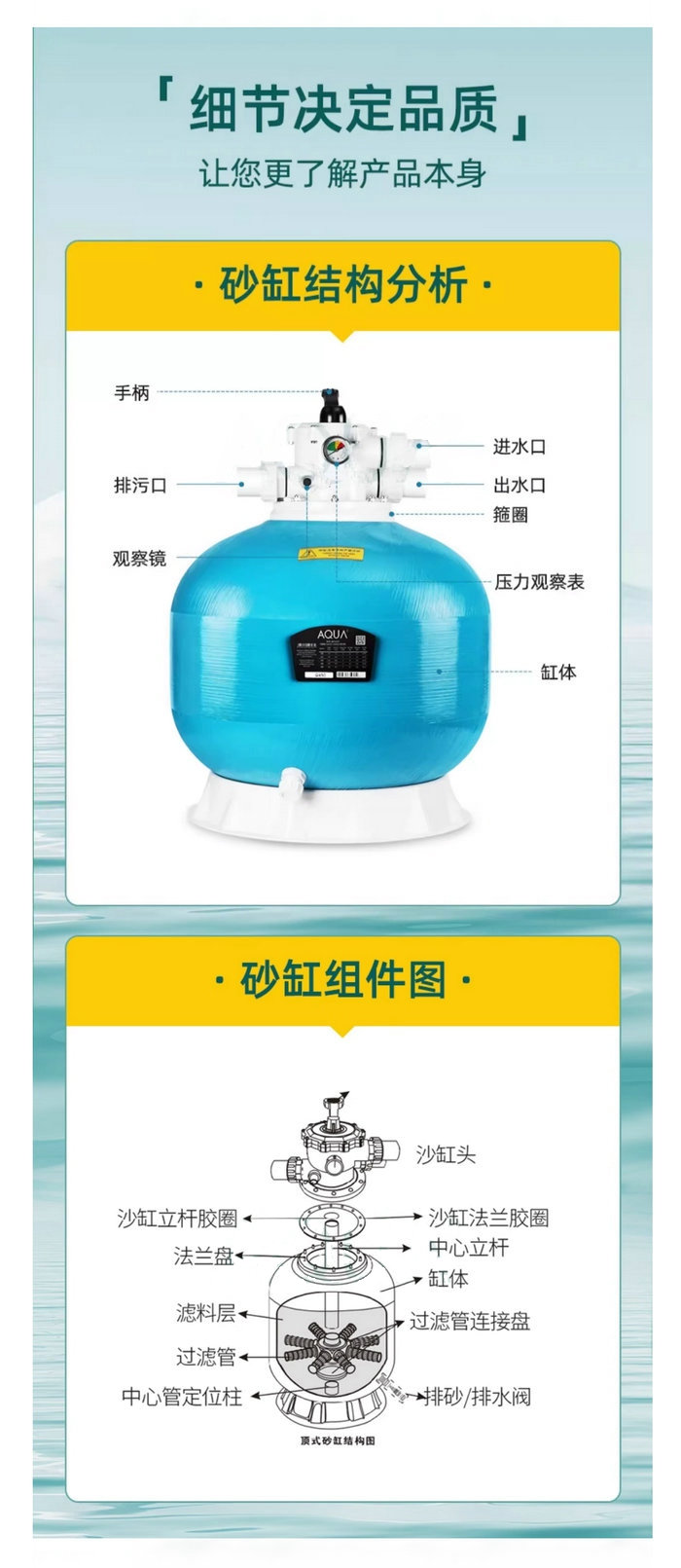 AQUA爱克砂缸过滤器