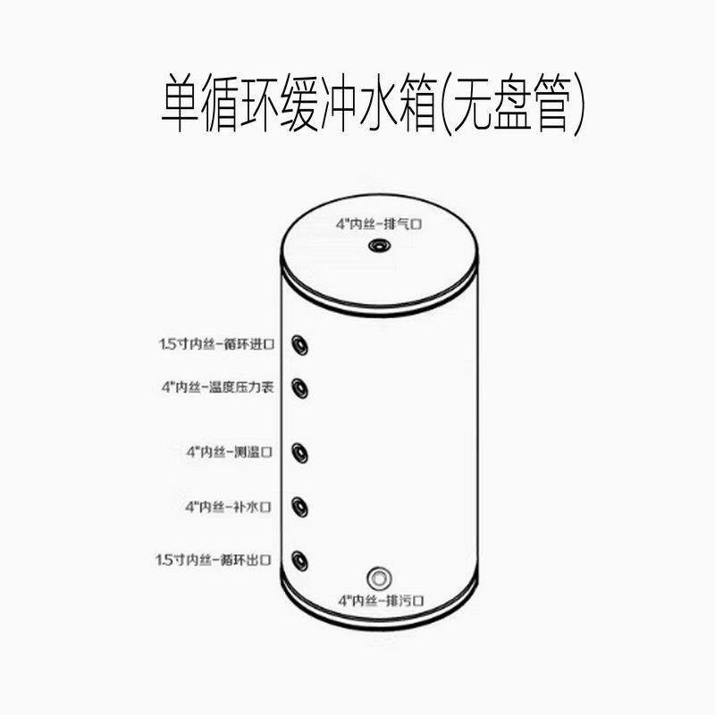 304不锈钢缓冲承压水箱（空气能地暖缓冲承压保温水箱）