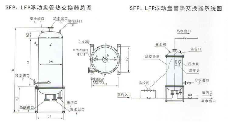 SFP系列浮动盘管热交换器/换热器