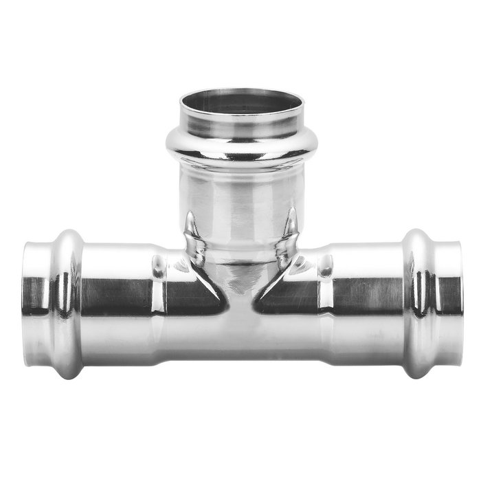 卡压式不锈钢管件：等径三通接头