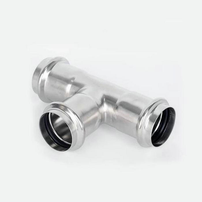 卡压式不锈钢管件：等径三通接头