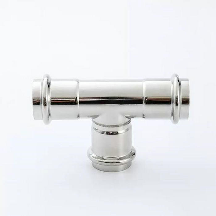 卡压式不锈钢管件：等径三通接头