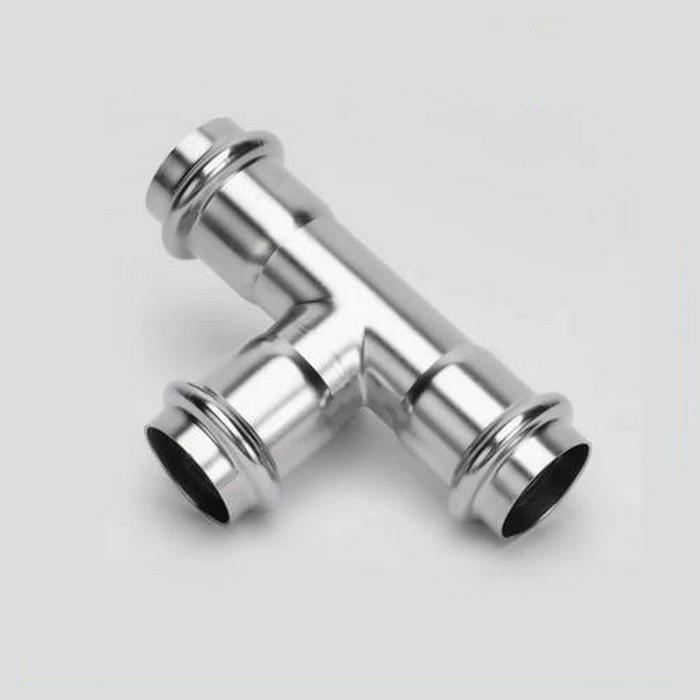 卡压式不锈钢管件：等径三通接头