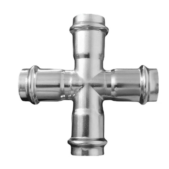 卡压式不锈钢管件：等径四通