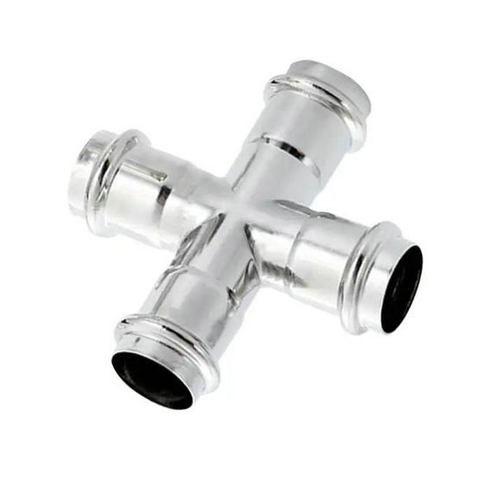 卡压式不锈钢管件：等径四通