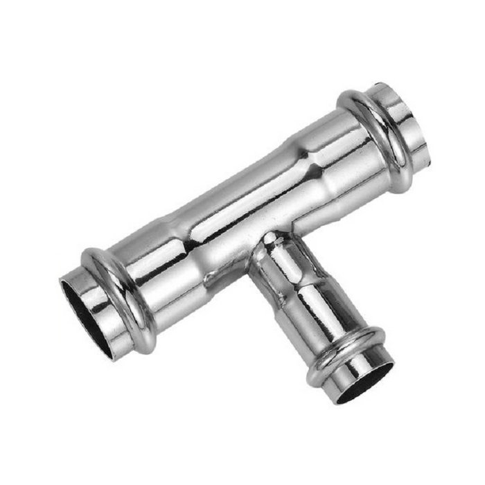 卡压式不锈钢管件:异径三通接头