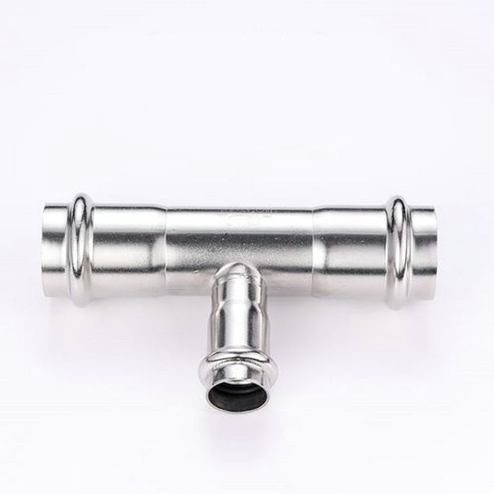 卡压式不锈钢管件:异径三通接头