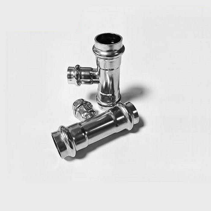 卡压式不锈钢管件：异径三通接头