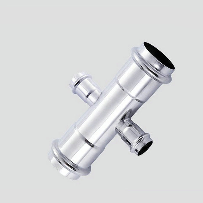 卡压式不锈钢管件：异径四通