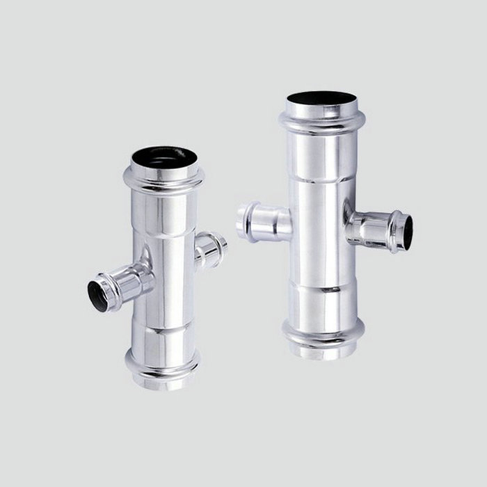 卡压式不锈钢管件：异径四通