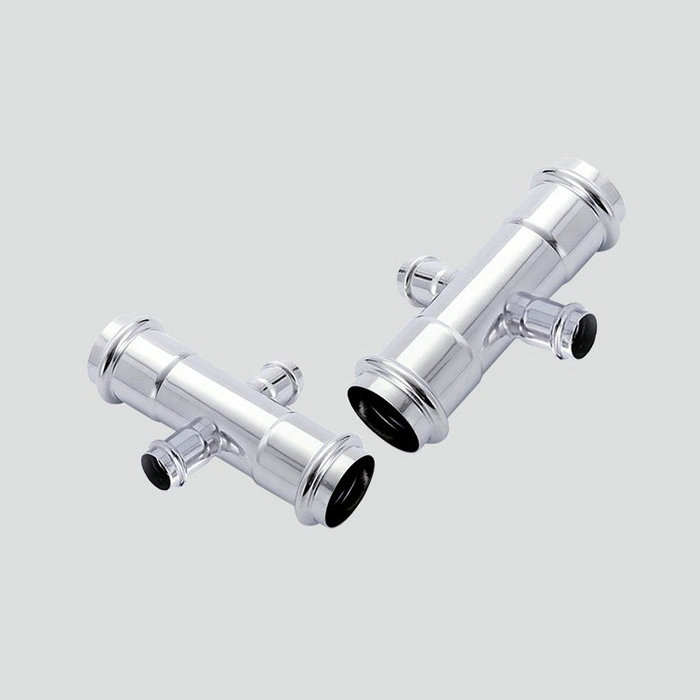 卡压式不锈钢管件：异径四通