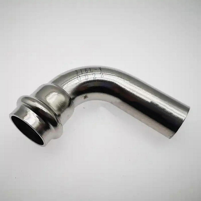 卡压式不锈钢管件：B型90°弯头