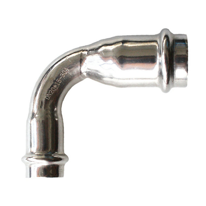 卡压式不锈钢管件：异径90°弯头