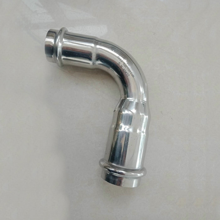 卡压式不锈钢管件：异径90°弯头