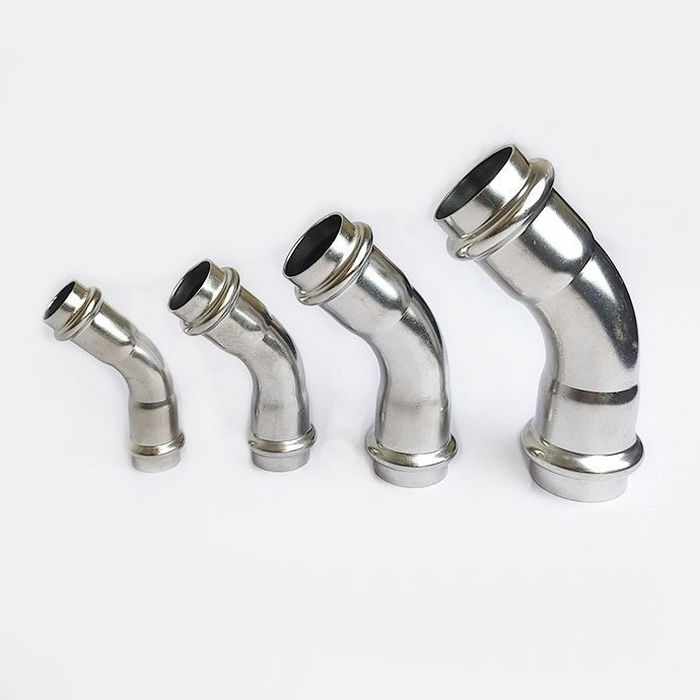 卡压式不锈钢管件:A型45°弯头
