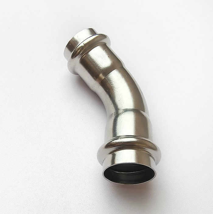 卡压式不锈钢管件：A型45°弯头