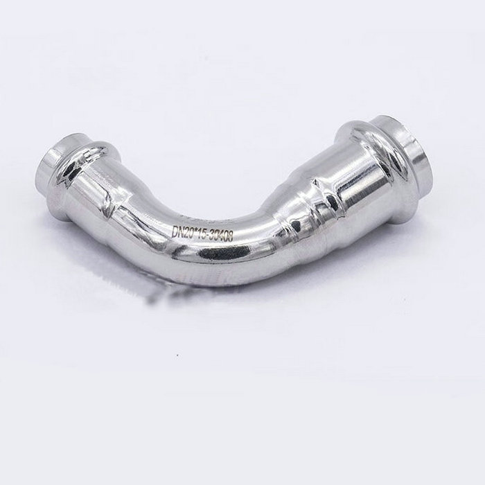 卡压式不锈钢管件：异径45°度弯头