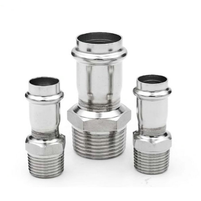 卡压式不锈钢管件：外螺纹转换接头