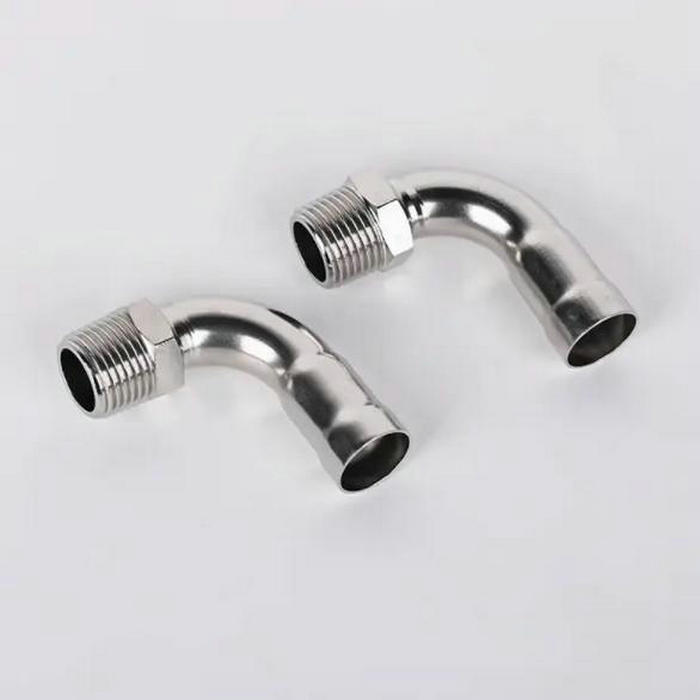 卡压式不锈钢管件(外丝弯头)外螺纹90°转换弯头