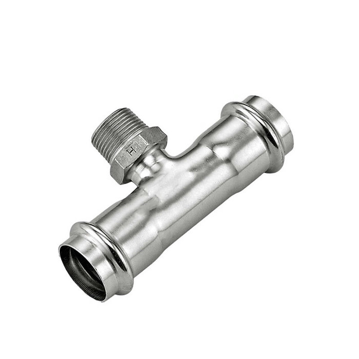 卡压式不锈钢管件：外螺纹三通转换接头
