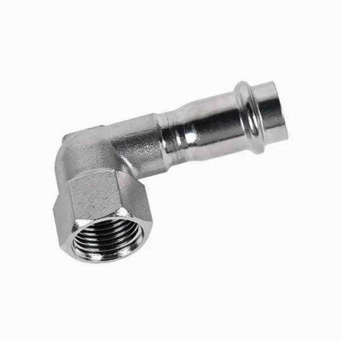 卡压式不锈钢管件：内螺纹90°转换弯头（短）