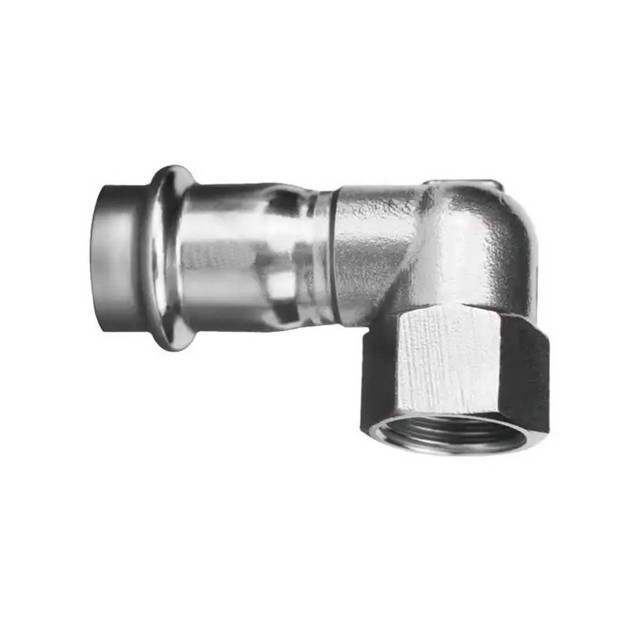 卡压式不锈钢管件：内螺纹90°转换弯头（短）
