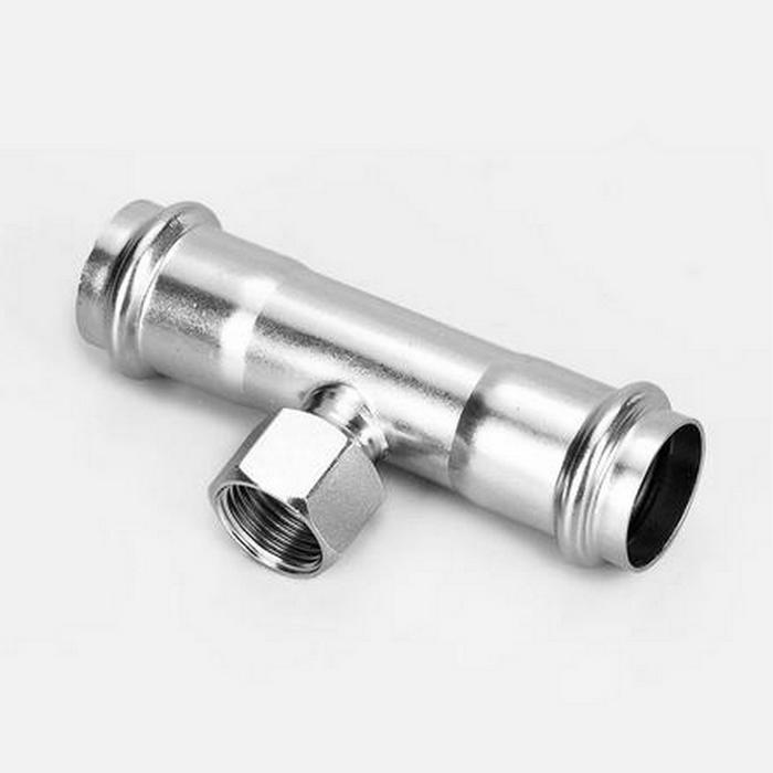卡压式不锈钢管件：内螺纹三通转换接头