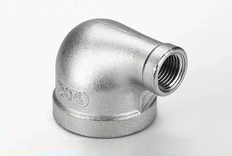 不锈钢连接管件：变径内丝弯头 