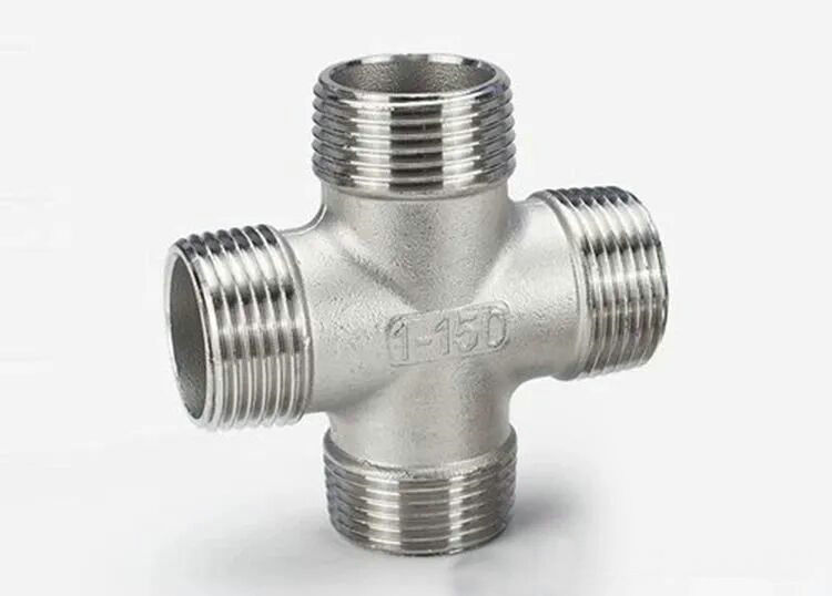 不锈钢连接管件：外丝四通