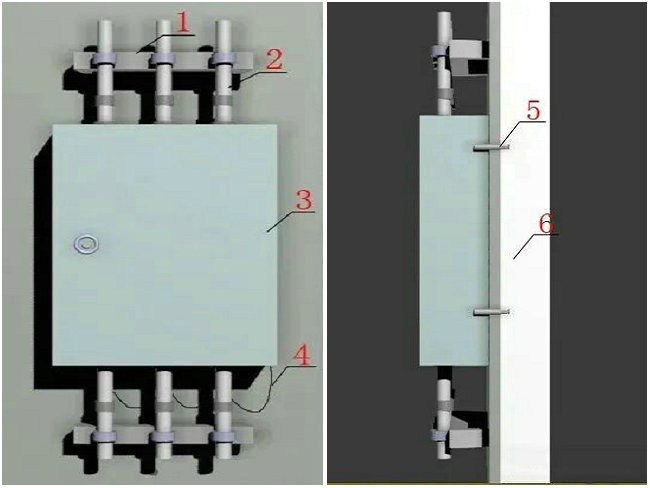 配电箱在混凝土墙上明装